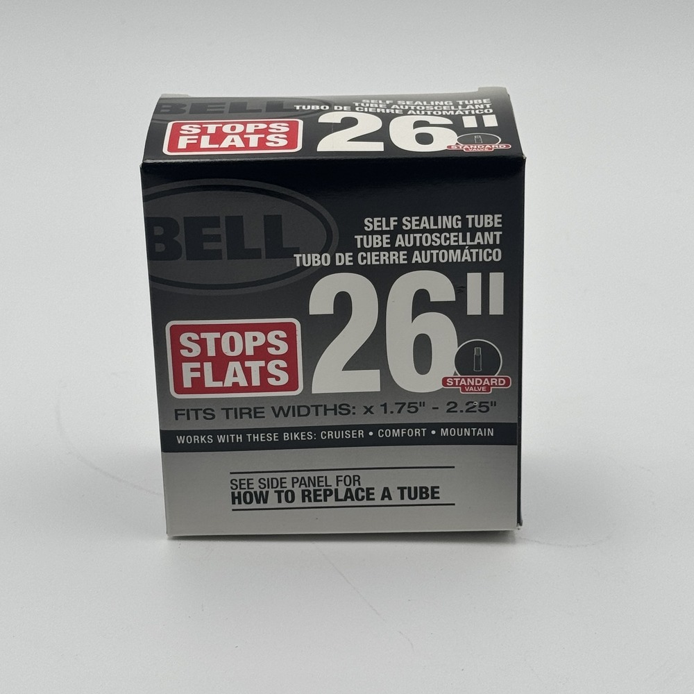 Bell 26 Inch Self Sealing Bike Tube Fits 1.75-2.25 Tires Bicycle Inner Tube New